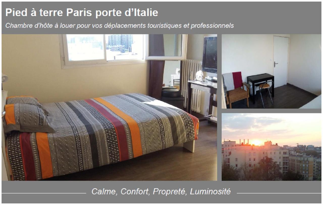 Paris Porte D'Italie - Chambre A Louer Avec Parking Et Vue Sur Paris Le Kremlin-Bicetre Ngoại thất bức ảnh